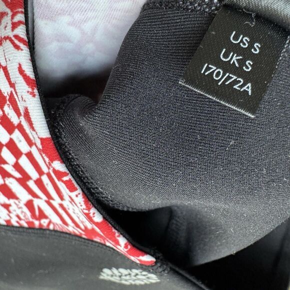 Free People Checkmate Flare Leggings Pants  Small Checkered Black Red Pull On - Picture 7 of 9